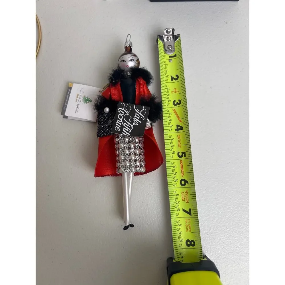 De Carlini x Saks Fifth Avenue Fashion Lady Christmas Ornament – Made in Italy